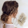 Unique Bargains Women's Fashion Elegant Leaves Flowers Hair Hair Ties Champagne 1 Pc - 2 of 3