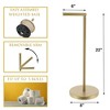 Evideco French Home Goods Freestanding Toilet Paper Holder with Folding Arm and Reserve - 4 of 4