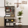 67" Buffet with Hutch, Modern Kitchen Pantry, Freestanding Cabinet with Glass Doors, Shelves and Drawers - 4 of 4