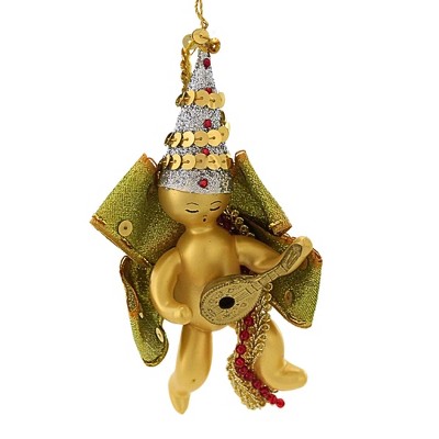 Italian Ornaments 6.0 Inch Melodies Of Milan Gold, Ornaments, Christmas Tree Ornaments