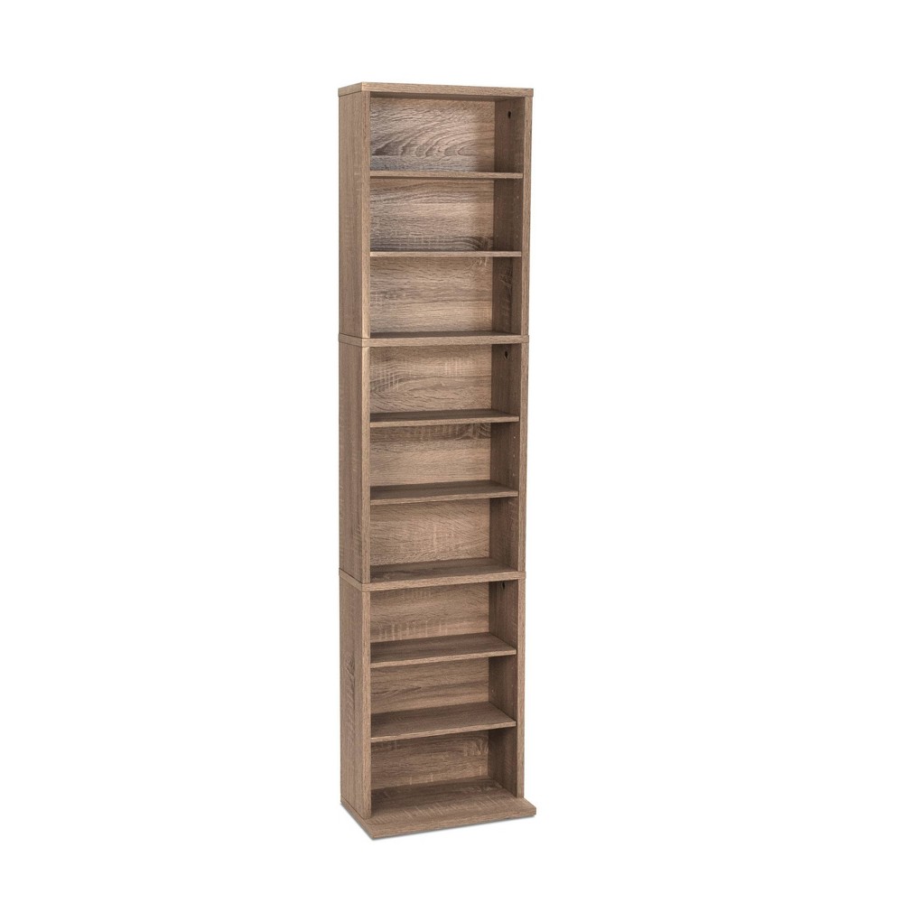 Photos - Display Cabinet / Bookcase Atlantic Herrin Adjustable Media Cabinet Weathered Oak  