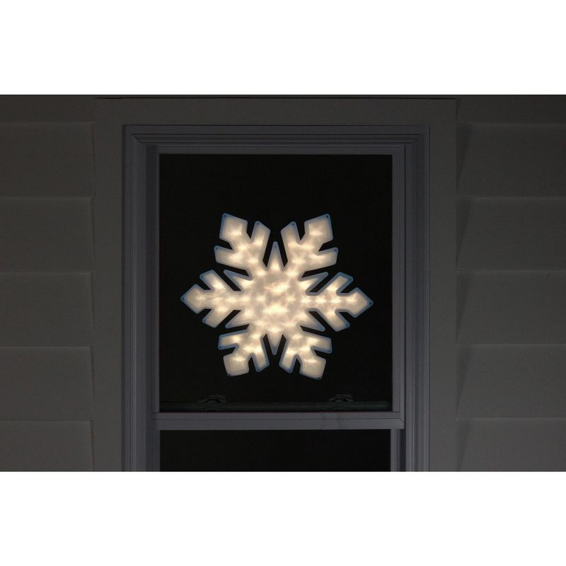 Northlight 20" Lighted Snowflake Christmas Window Silhouette Decoration, 2 of 5