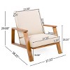 Adirondack Acacia Wood Outdoor Club Chair with Cushions, Modern Lounge Chair for Patio or Backyard-3irtyhousy - 4 of 4