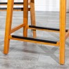 FURNIinspire Counter And Bar Stools Armless Upholstered Faux Leather Barstools, Bar Chair Without Backrest, Wood Color, 17"*20.25"*26" - 4 of 4
