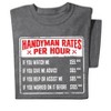 Collections Etc Handyman Rates T-shirt - 3 of 4
