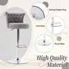 2 Pack Adjustable Height Swivel Bar Stool with Velvet Upholstery and Footrest Featuring Tufted Button Design - 4 of 4