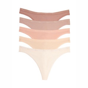 Signature Cotton Thong 5-Pack - 1 of 4
