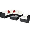 Tangkula 7-Piece Patio PE Rattan Sectional Sofa Furniture Set Wicker Sofa Conversation Set - 3 of 4