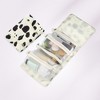 Unique Bargains Milk Cow Style 4 in 1 Detachable Hanging Roll Up Travel Makeup Bags and Organizers Beige Black - 2 of 4