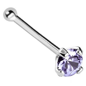 Jewelry Avalanche 22G 14K Gold Ball-end Nose Stud with Tanzanite Gemstone - 1 of 2