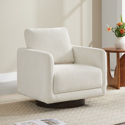 Spruce&Spring Swivel Accent Chair Armchair with Back Cushion
