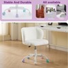 RISOKEYS ‌Office Chair - Faux Fur Makeup Vanity Chair, Adjustable Swivel Desk Chair with Sturdy Metal Base and Colored Wheels,for Home,Office - 3 of 4