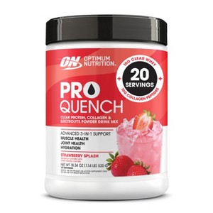 Optimum Nutrition Pro Quench Whey + Collagen Protein Powder, Strawberry Splash, 20 Servings - 1 of 4