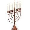Vintiquewise Modern Solid Metal Judaica Hanukkah Menorah 9 Branched Candelabra - 3 of 4