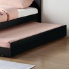Infurnic Beds, Twin Over Pull-Out Bunk Bed with Trundle and Headboard, Extendable Bunk Beds for Small Space Bedroom, Black, 80"*50"*40" - 4 of 4