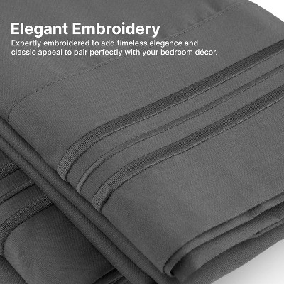 Gray Queen 6-Piece Extra Deep Pocket Microfiber Sheet Set
