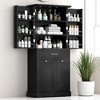 Tall Bathroom Storage Cabinet, Adjustable Shelves, Drawer & Double Doors, Freestanding Organizer for Laundry Room & Bedroom - 3 of 4