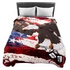 8 Lb Throw Blanket - Oversized Woven Plush Sofa or Soft Comfort Bed Decor with Printed Wildlife Design by Hastings Home (Bald Eagle) - 4 of 4