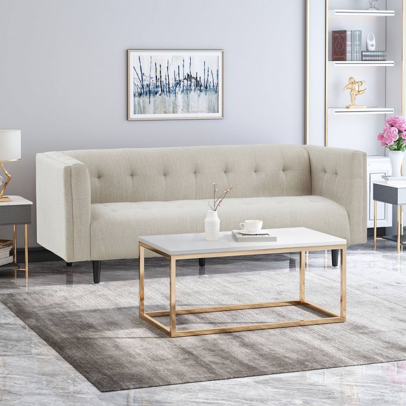 Ludwig Mid Century Modern Upholstered Tufted Sofa - Christopher Knight Home, 3 of 8