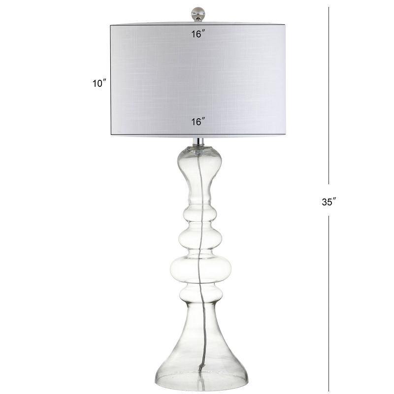 35" Madeline Curved Glass Table Lamp (Includes LED Light Bulb) - JONATHAN Y, 5 of 6