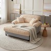 Polibi Cloud Chaise Lounge Sofa with Deep Seat and 2 Plush Pillows, Champagne - 2 of 4