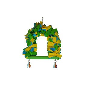 A&E Cage Company Happy Beaks Medium Fleece Snuggle Swing Interactive Bird Toy - 1 of 1