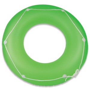 Poolmaster Neon Frost Large Swimming Pool Float Inner Tube - Green - 1 of 2