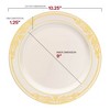 Smarty Had A Party Ivory w/ Gold Harmony Rim Plastic Dinnerware Set - 40 Sets - 3 of 4