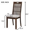 Coolbibila Wooden Dining Side Chairs Set of 2,Modern Farmhouse Rustic Slat Back Kitchen Dining Chairs,Fabric Upholstered Dining Chairs - 4 of 4