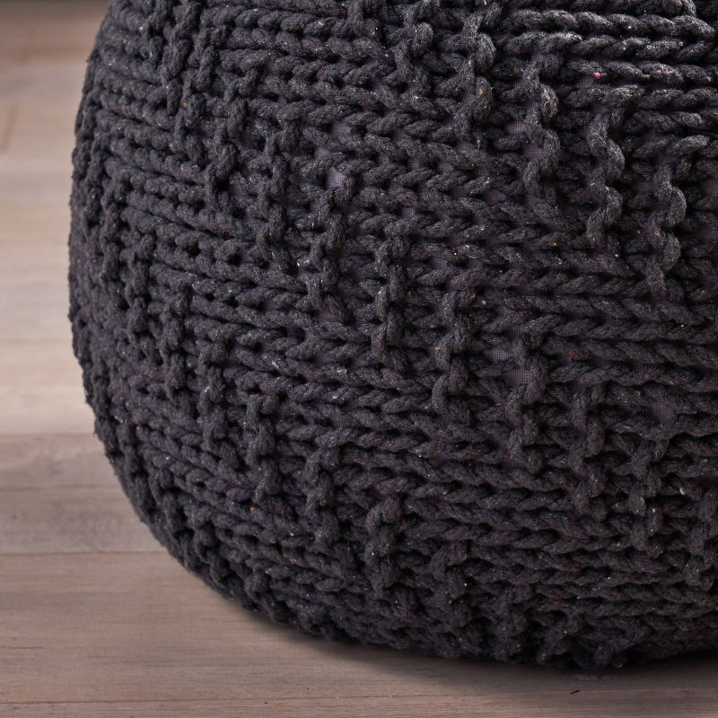 Alwes Knitted Pouf - Christopher Knight Home, 4 of 6
