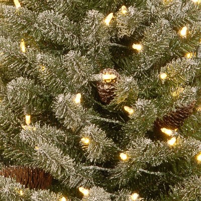 3ft Pre-Lit Snowy Concolor Fir Tabletop Christmas Tree
