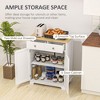 NicBex 2 Drawers & 2 Doors Sideboard Cabinet Modern Kitchen Storage Cabinet with Adjustable Shelf for Kitchen,Living Room,White - 4 of 4