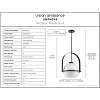 Urban Ambiance Luxury Mid-Century Modern Pendant 21.625''H x 16.125''W,  Midnight Black Finish,  Albuquerque Collection, UHP4345 - 3 of 4