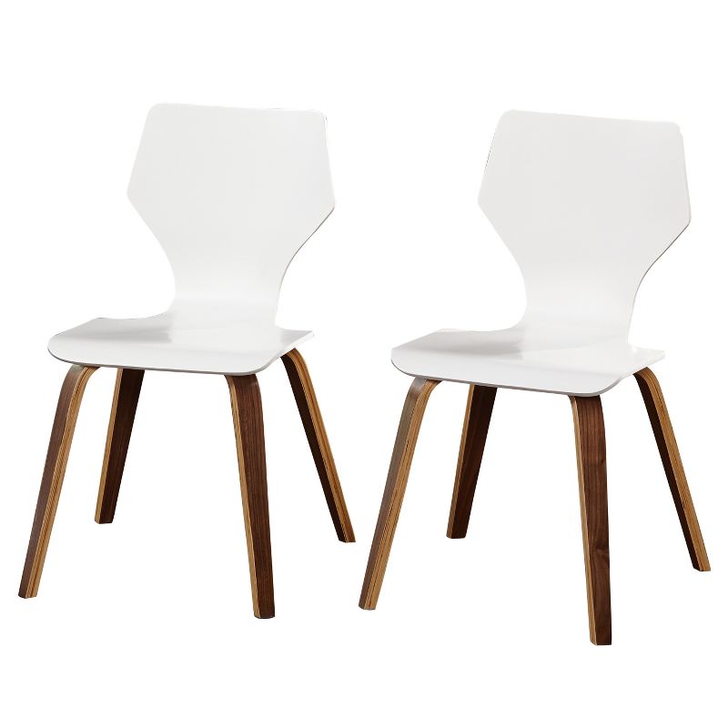 Set of 2 Bari Bentwood Chair White - Angelo:Home, 1 of 5