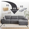 Modern Compressed Sofa,2 Seater Large Sectional Couches for Living Room,Pet-Friendly Cloud Modular Sectional Sofa,No Assembly with Pillows,Grey - 4 of 4
