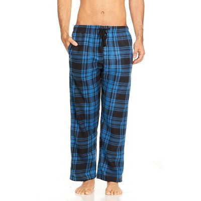 Microfleece Men’s PJ Plaid Pajama Pants with Pockets, Sizes Up to 3X