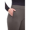 Rekkuna Women's Pull-On Ankle Work Pants – Mid-Rise Slim Straight Office Yoga Trousers with Pockets and Belt Loops - 4 of 4