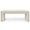 Kaia 47" Minimalist Aesthetic Look Teddy Waterfall Upholstered Bench-Maison Boucle - 2 of 4