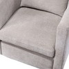 Swivel Ultra-Soft Performance Fabric Barrel Chair with Reversible Seat, Pocket Coil Cushion, and 360-Degree Swivel - 3 of 4