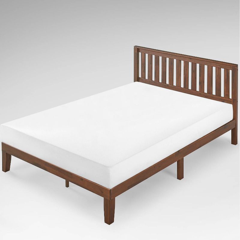 Vivek Wood Platform Bed with Headboard Antique Wood - Zinus, 5 of 12