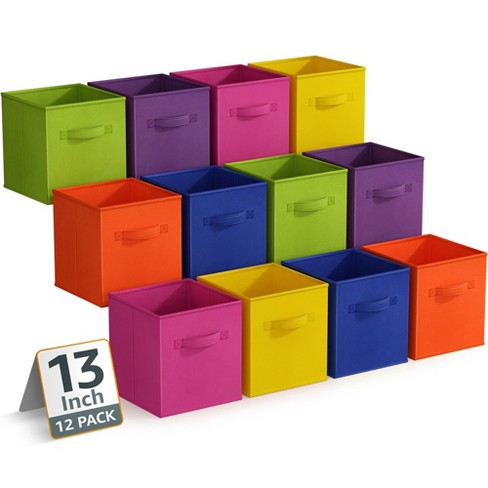 Sorbus 13 Inch 12 Pack Sturdy Collapsible Fabric Storage Cubes with Handle - for Organizing Clothes, Toys, Books, Shelves & more - image 1 of 4