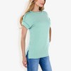 Anna-Kaci Women's Striped Knit Top with Crew Neck and Short Sleeves, Casual Loose Fit Comfortable Blouse - 2 of 4
