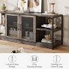 63" TV Stand with 2 Open Shelves and 2 Mesh Doors, Industrial Design Entertainment Center, Media Console Table for Living Room and Bedroom - 4 of 4
