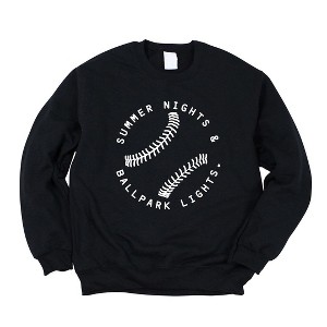 Simply Sage Market Women's Graphic Sweatshirt Summer Nights and Ballpark Lights - 1 of 3