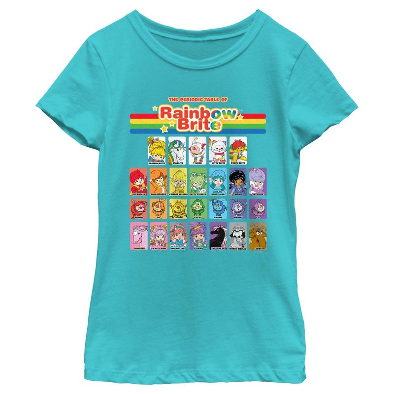 Girl's Rainbow Brite Table of Characters T-Shirt, 1 of 5