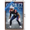 Trends International NFL New England Patriots - Christian Gonzalez 24 Framed Wall Poster Prints - 3 of 4