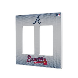 MLB National League Teams Linen Hidden-Screw Light Switch Plate for Double Rocker - 1 of 4