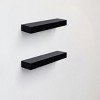 SEVOBAL Decorative Bookshelf 3 Set Floating Shelves Wall Mounted Wood Shelves Wall Decor Storage Picture Ledge Shelf, Black, 15.75"*3.94"*1.18" - 2 of 4