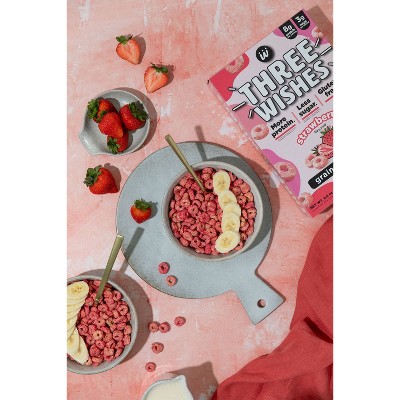 Three Wishes Gluten Free Strawberry Grain-Free Breakfast Cereal - 8.6oz