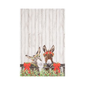 C&F Home 27" x 18" Printed Christmas Donkey Christmas Holiday Machine Washable Cotton Kitchen Dish Towel Decor Decoration - 1 of 4